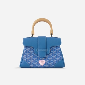 Goyard - Sa?gon Souple Mini Bag - Blue Goyardine PHW - Unused