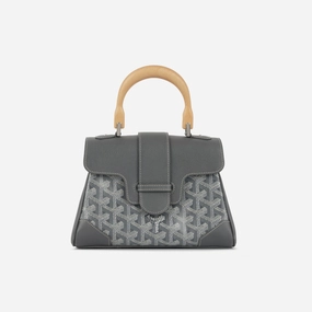 Goyard - Sa?gon Souple Mini Bag - Grey Goyardine SHW - Pre-Loved