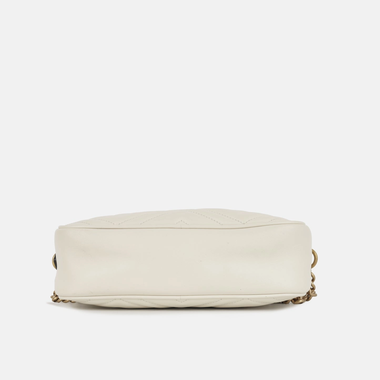 Gucci - GG Marmont Shoulder Bag - White Smooth Calfskin GHW - Pre-Loved
