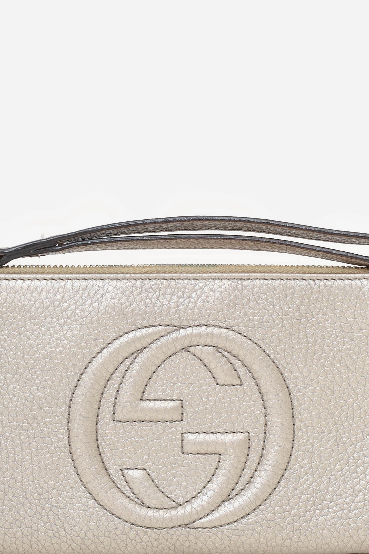 Gucci Gold Leather Wristlet