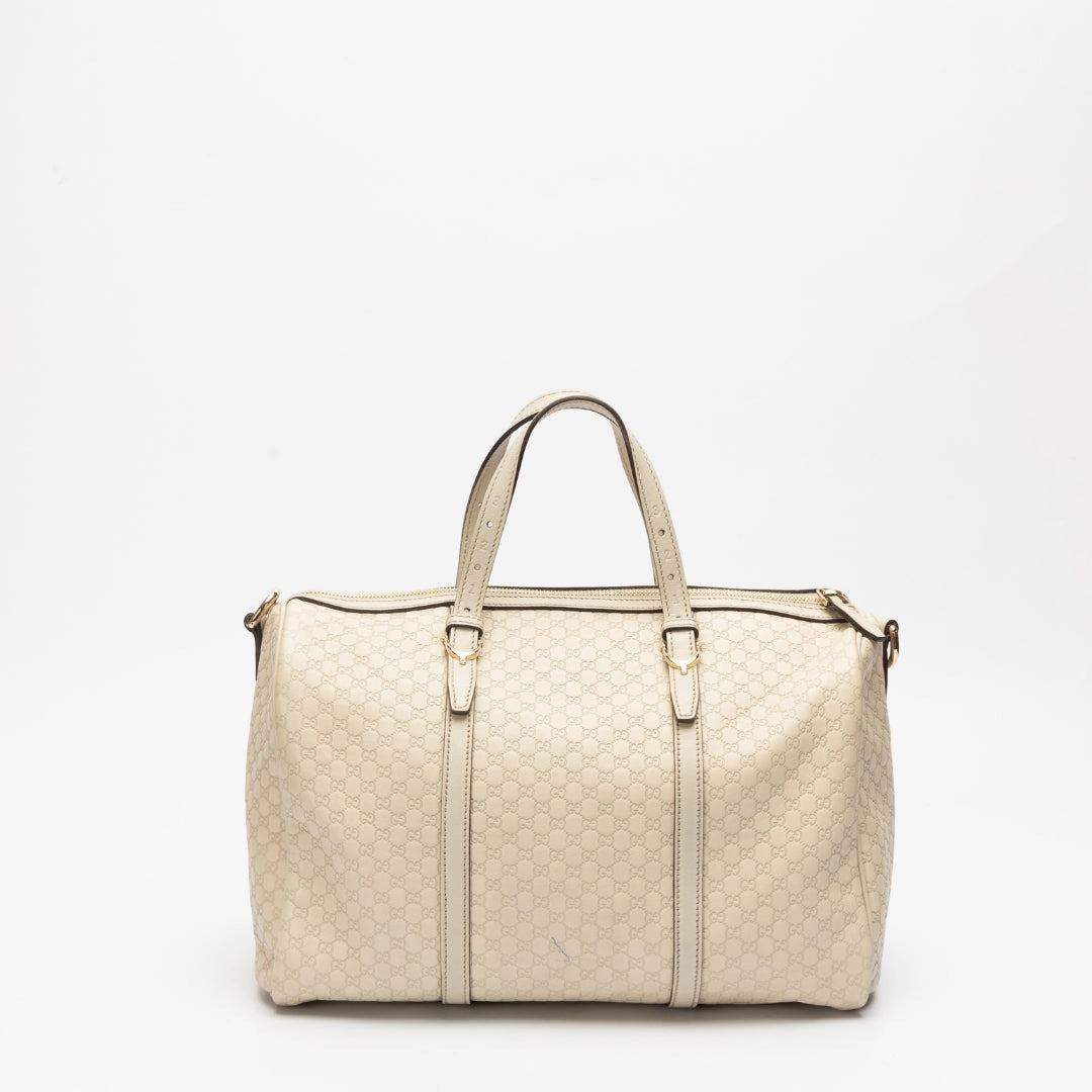 Gucci Micro GG Monogram Medium Leather Joy Boston Bag