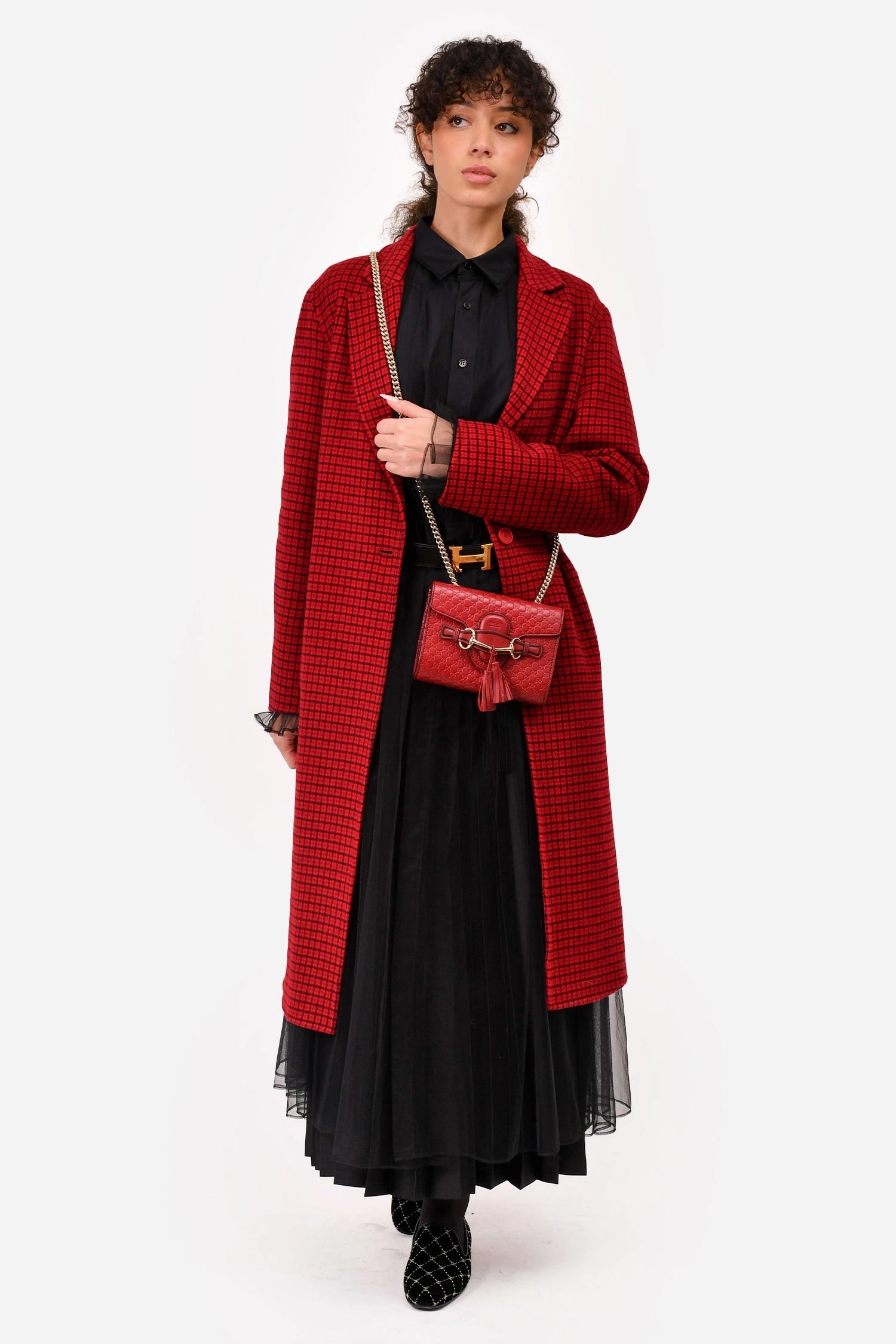 Gucci Red Microguccisima Mini Emily Shoulder Bag
