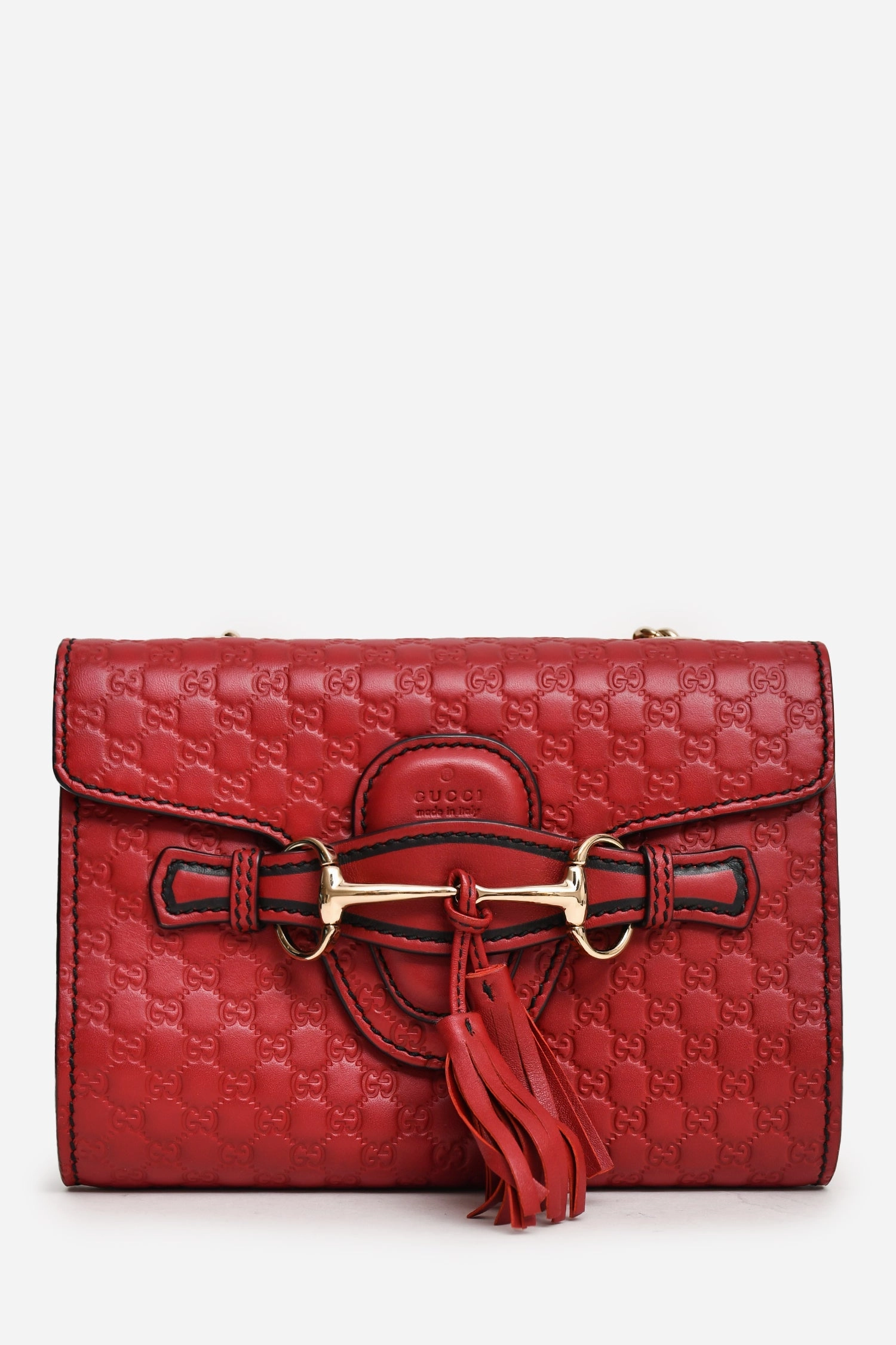Gucci Red Microguccisima Mini Emily Shoulder Bag