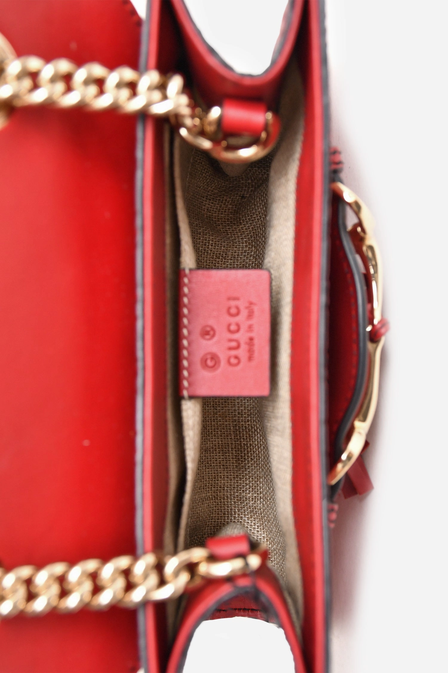 Gucci Red Microguccisima Mini Emily Shoulder Bag