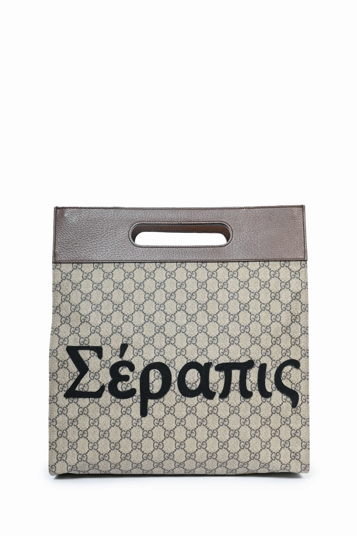 Gucci X Disney Monogram Leather/Coated Canvas 'Donald Duck' Slip Handle Bag with Strap