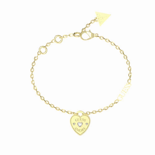 Guess Amore Crystal Heart Bracelet - Gold Tone UBB05057YGL