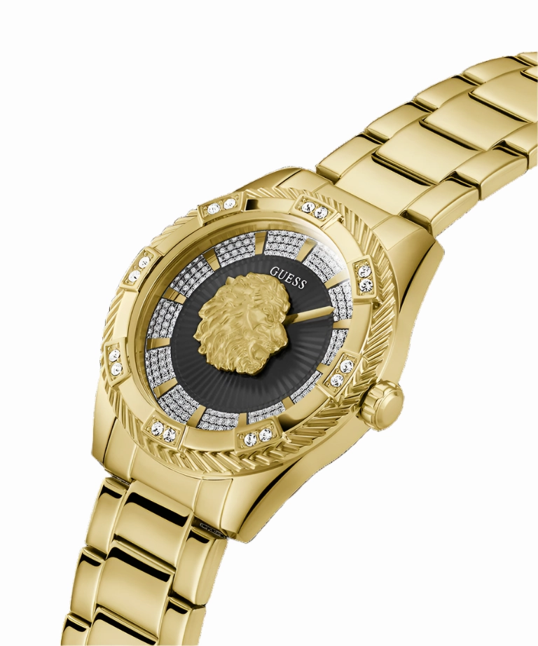 Guess Beast Black Dial Gold Stainless Steel Watch GW0783G1