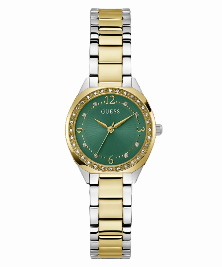 Guess Charlotte Green Dial Two Tone Analog Watch GW0767L4