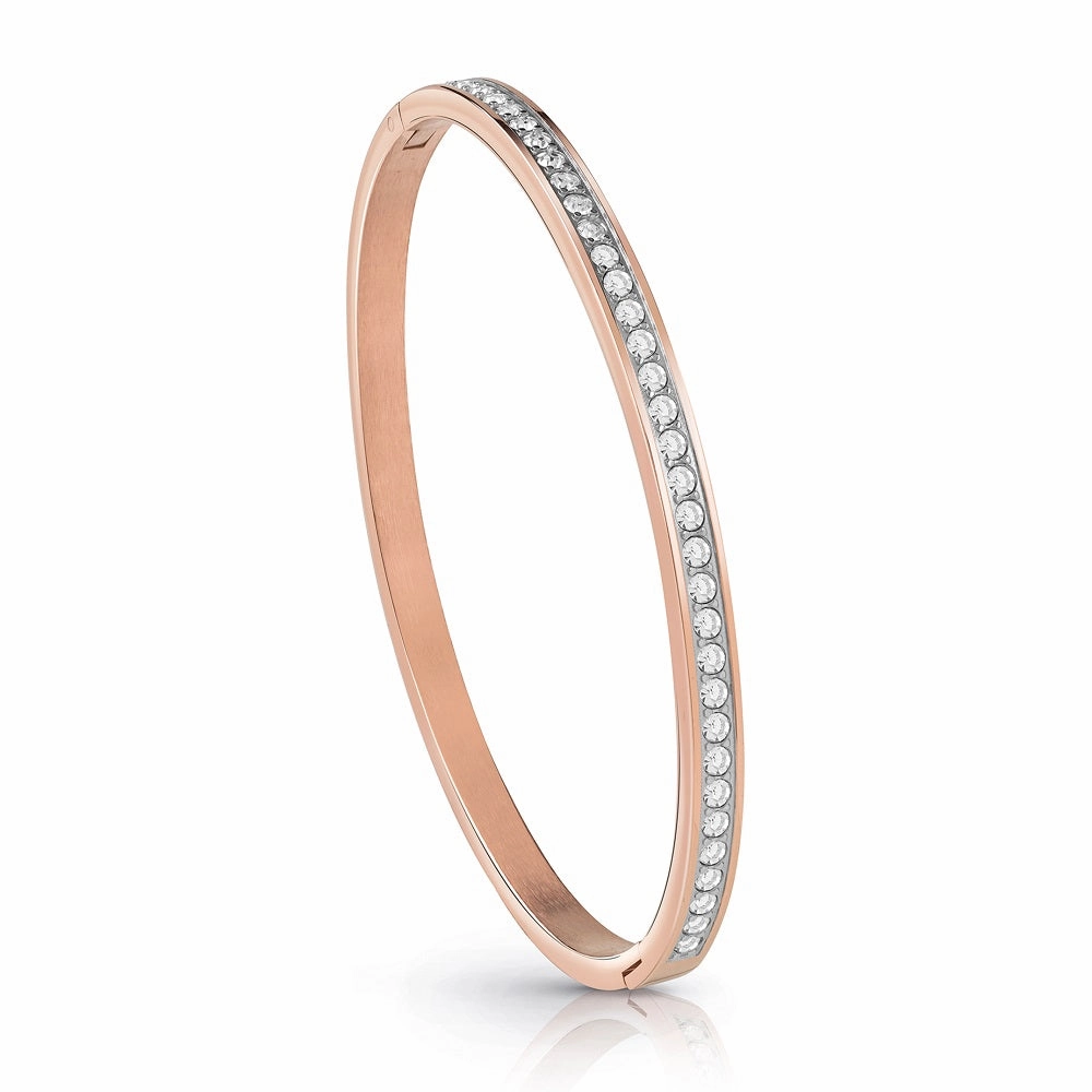 Guess Colour My Day Rose Gold Plated Crystal Bangle UBB02248RG