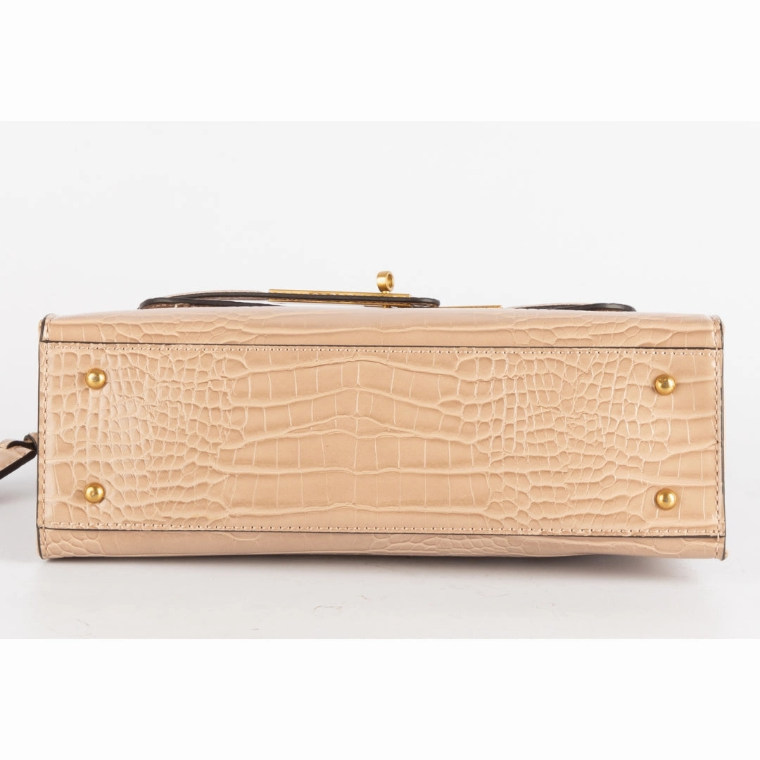 Guess Enisa Croc Textured Satchel