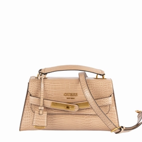 Guess Enisa Croc Textured Satchel