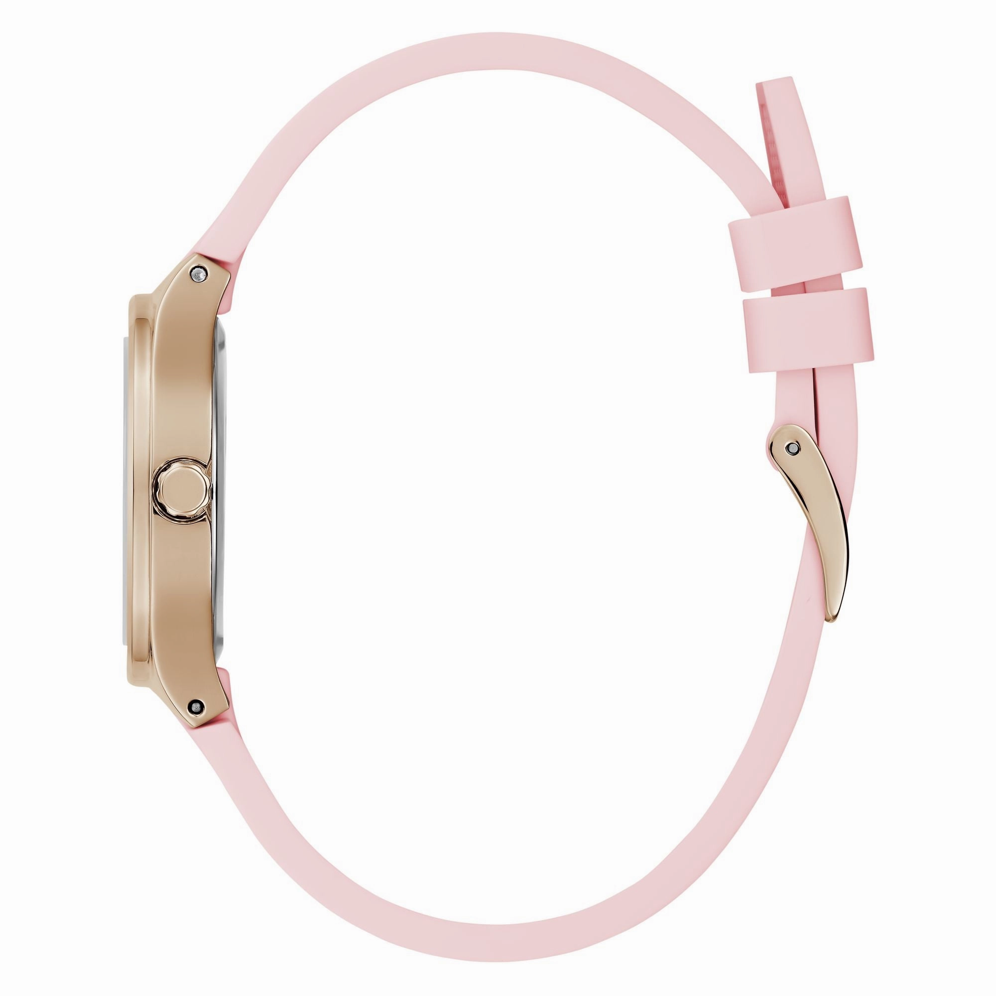 Guess Eve Dress Pink Rose Gold Tone Watch GW0658L2