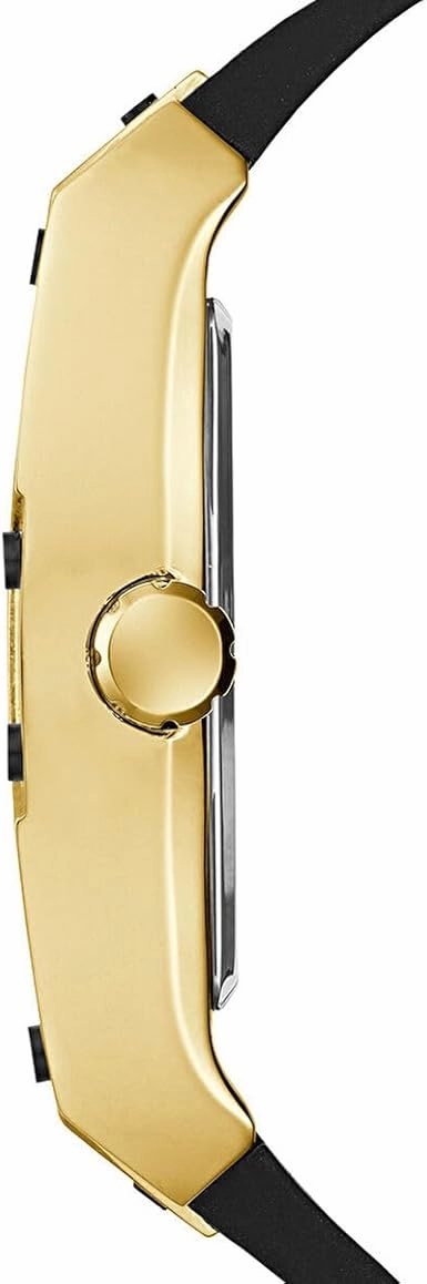 Guess Legend Black Dial Leather Strap Watch GW0500G1