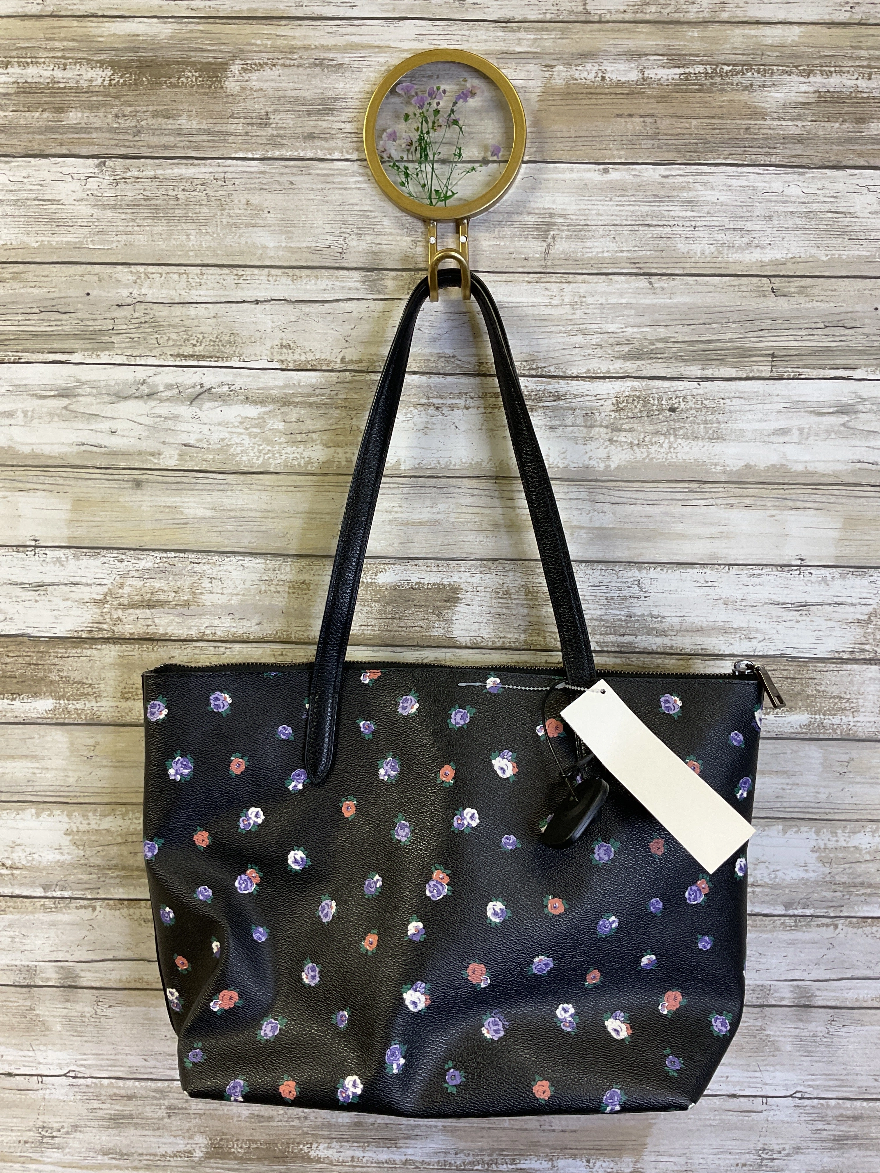 Handbag Designer By Coach In Floral Print, Size:Medium