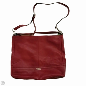 Handbag Leather By Coach, Size: Large