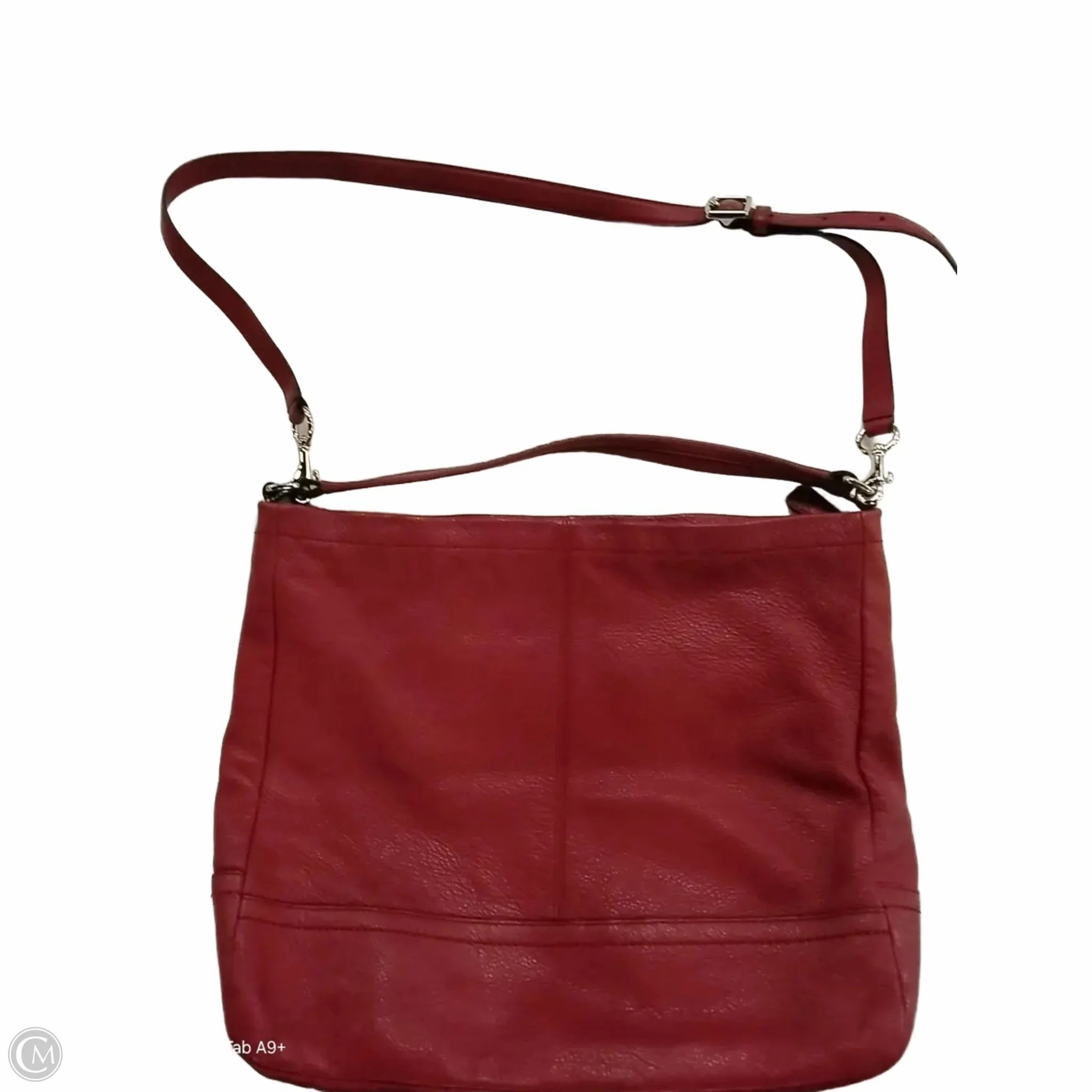 Handbag Leather By Coach, Size: Large