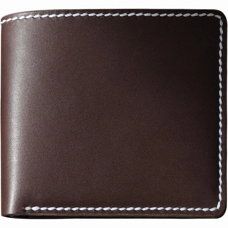 Handmade Coffee Leather Billfold Wallet Personalized Mens Contrast Color Wallets for Men