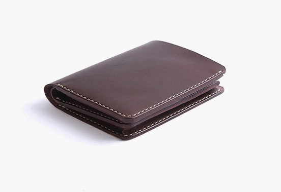 Handmade Cool Leather Mens Bifold Small Wallets billfold Wallet for Men