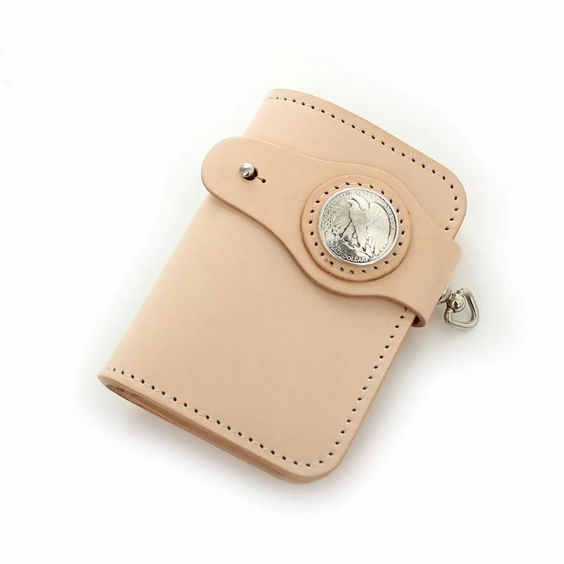 Handmade Cool Leather Small Biker Chain Wallet Mens billfold Chain Wallet