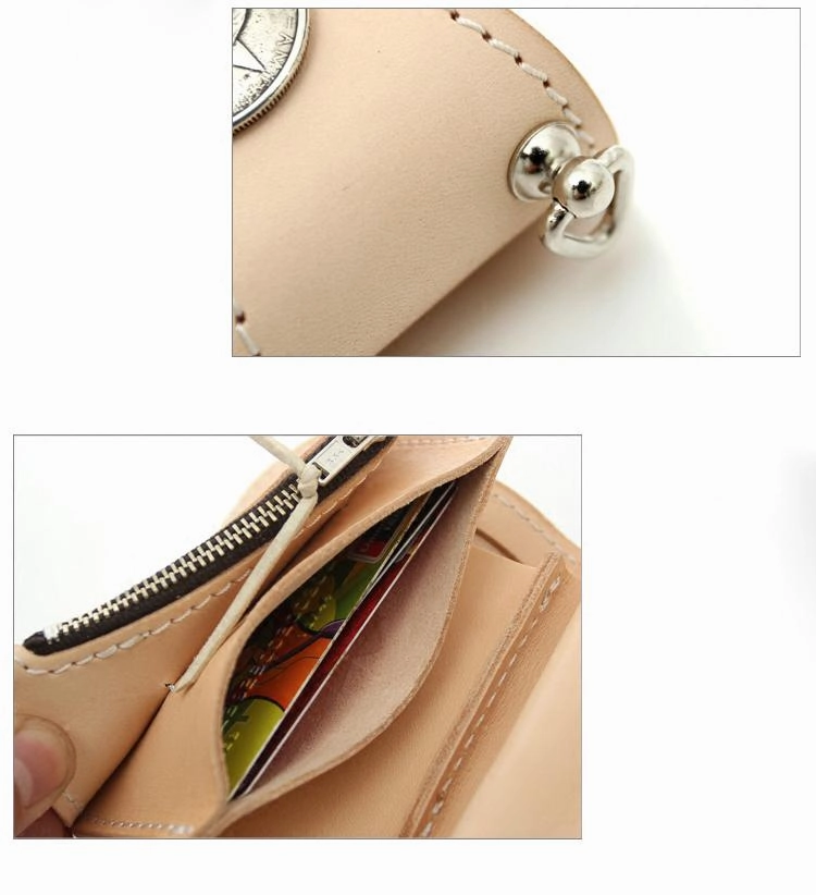 Handmade Cool Leather Small Biker Chain Wallet Mens billfold Chain Wallet