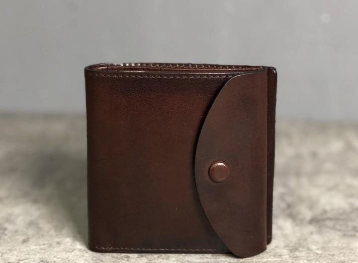 Handmade Genuine Leather Mens Cool Slim Leather Billfold Wallet Men billfold Wallets Bifold for Men