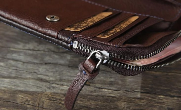 Handmade Genuine Leather Mens Cool Slim Leather billfold Wallet Men Small Wallets Bifold for Men