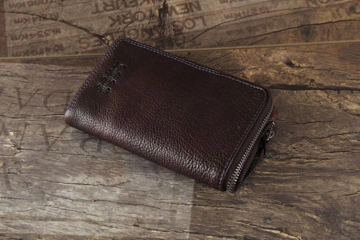 Handmade Genuine Leather Mens Cool Slim Leather billfold Wallet Men Small Wallets Bifold for Men