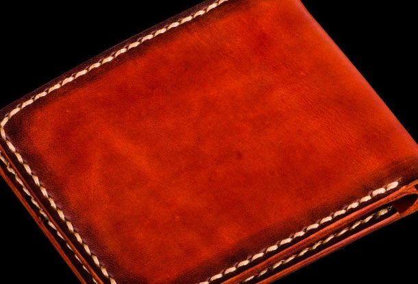 Handmade leather billfold lion wallet clutch zip long wallet brown leather men