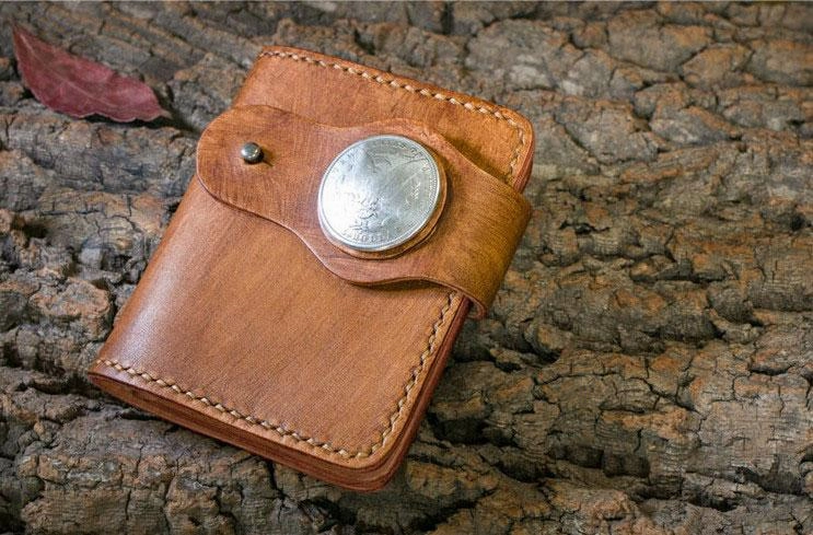 Handmade Leather billfold Mens Chain Biker Wallet Cool Leather Wallet With Chain Wallets for Men