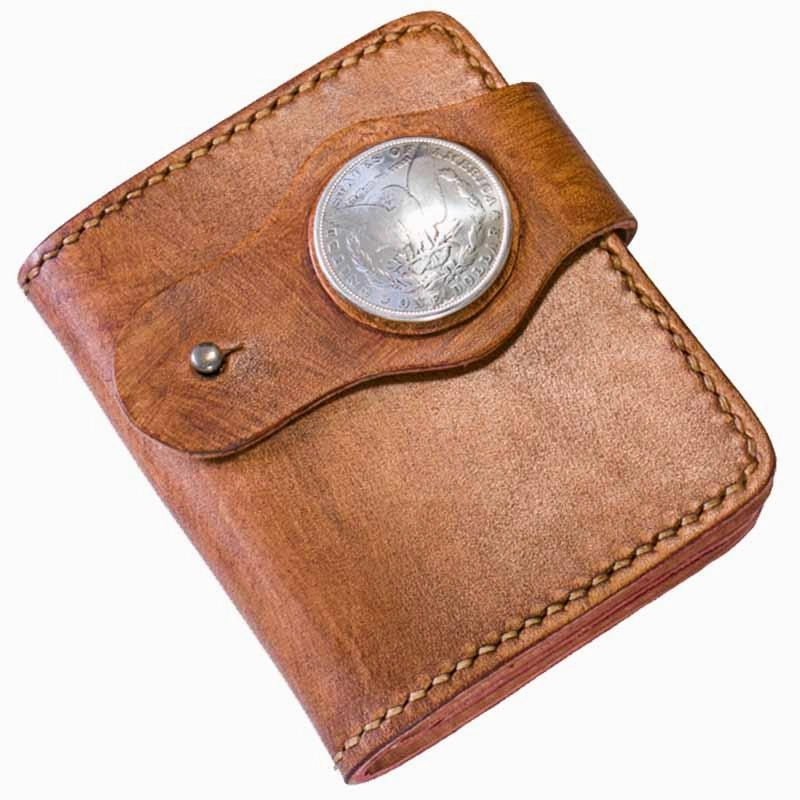 Handmade Leather billfold Mens Chain Biker Wallet Cool Leather Wallet With Chain Wallets for Men
