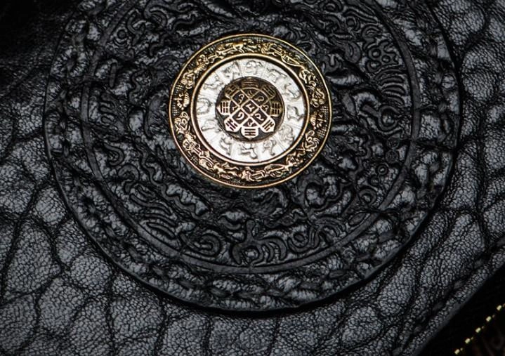 Handmade Leather Black Chain Wallet Mens Biker Wallet Cool Leather Wallet Long Wallets for Men