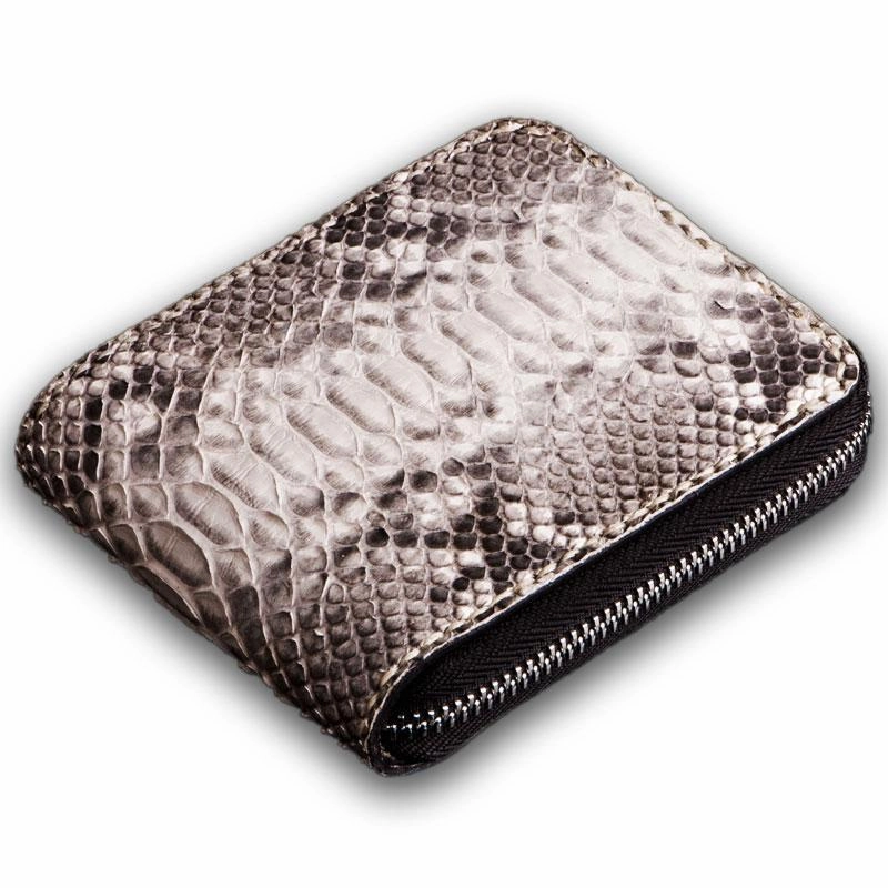 Handmade Leather Boa Skin Mens billfold Wallet Cool Small Wallet Wallet for Men