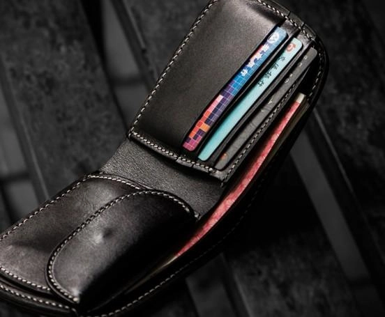 Handmade Leather Boa Skin Tooled Mens billfold Wallet Cool Small Wallet for Men