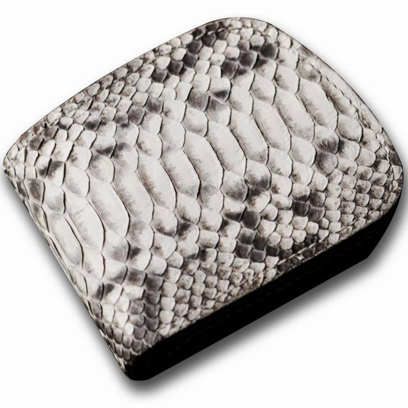 Handmade Leather Boa Skin Tooled Mens billfold Wallet Cool Small Wallet for Men