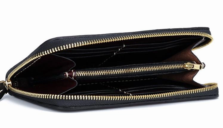 Handmade Leather Carp Mens Zipper Biker Wallet Cool Leather Chain Wallet Long Tooled Wallets for Men