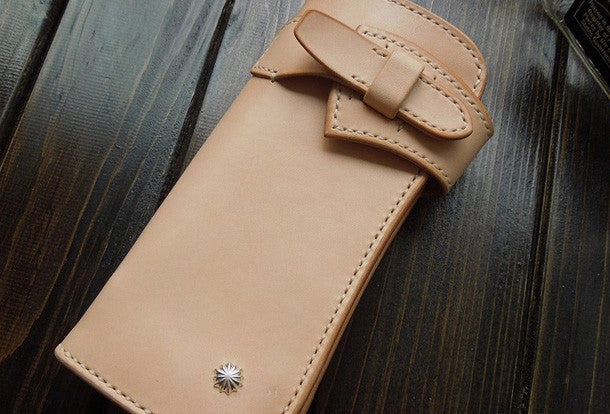 Handmade leather chain biker wallet bifold trucker wallets Chain Long wallets for men