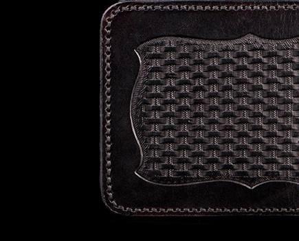 Handmade Leather Fine Horse Tooled Mens billfold Wallet Cool Leather Wallet Slim Wallet for Men