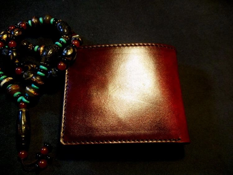 Handmade Leather Lion Tooled Mens billfold Wallet Cool Leather Wallet Slim Wallet for Men