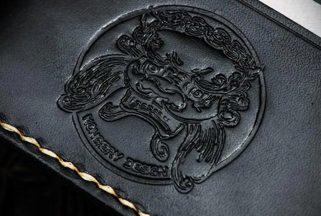 Handmade Leather Mahkla Tooled Mens billfold Wallet Cool Leather Wallet Slim Wallet for Men