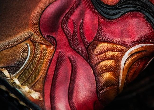 Handmade Leather Mahkla Tooled Mens billfold Wallet Cool Leather Wallet Slim Wallet for Men