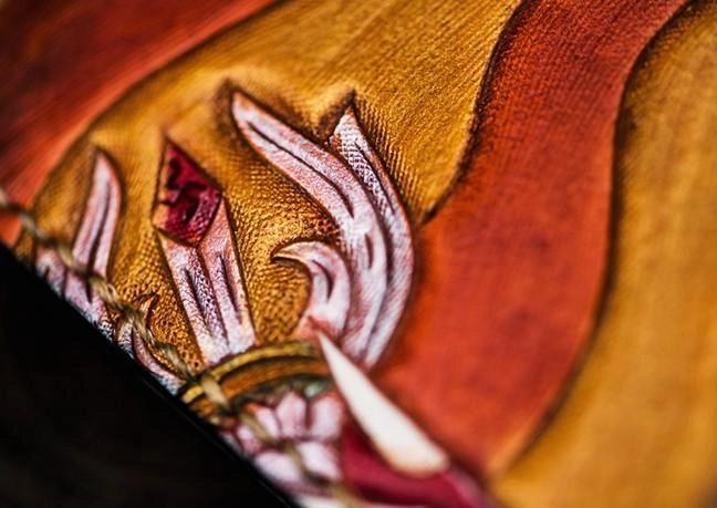 Handmade Leather Mahkla Tooled Mens Small Wallet Cool Leather Wallet billfold Wallet for Men