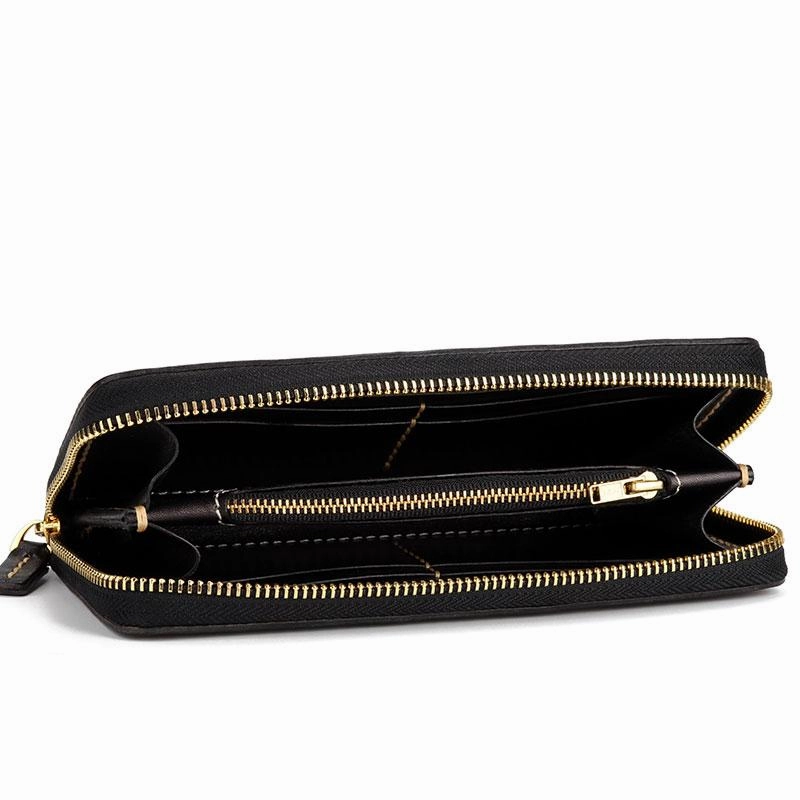 Handmade Leather Mens Chinese Handwriting Biker Chain Wallet Cool Leather Wallet Long Wallets for Men