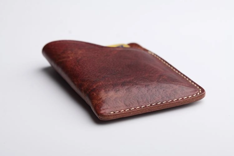 Handmade Leather Mens Cool billfold Wallet Card Holder Small Card Slim Wallets for Men