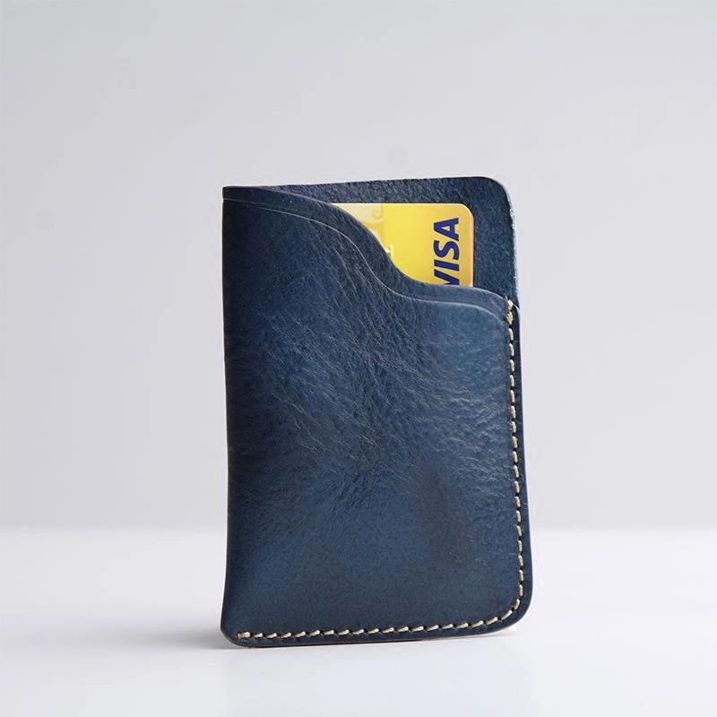 Handmade Leather Mens Cool billfold Wallet Card Holder Small Card Slim Wallets for Men