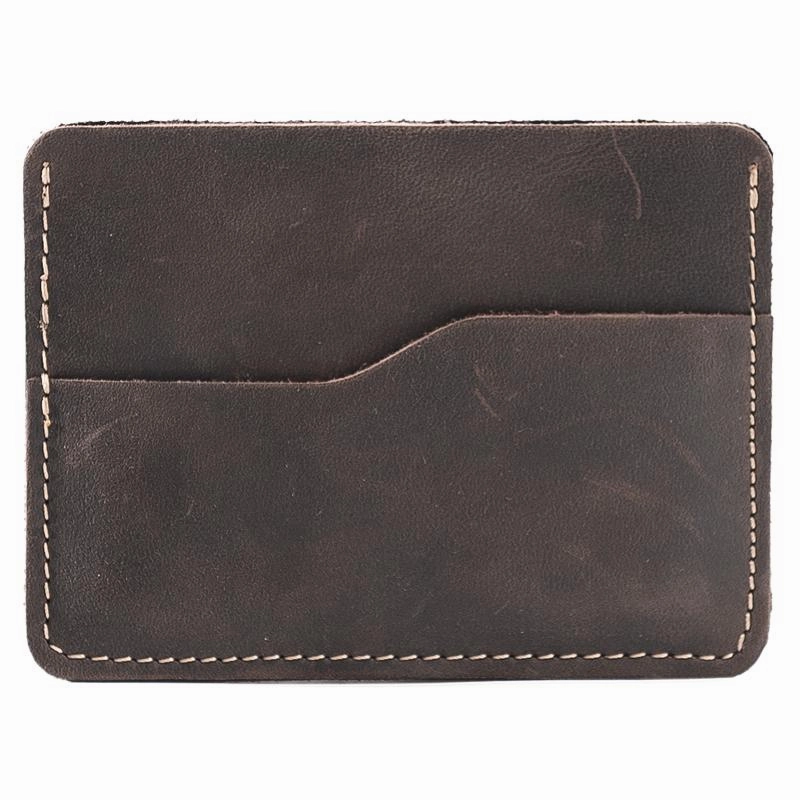 Handmade Leather Mens Cool billfold Wallet Card Holder Small Card Slim Wallets for Men