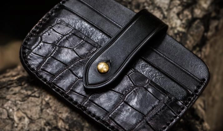 Handmade Leather Mens Cool billfold Wallets Card Holder Small Card Slim Wallets for Men