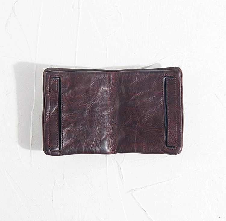 Handmade Leather Mens Cool Black billfold Wallets Small Wallet Men Bifold Wallets Front Pocket Wallet for Men