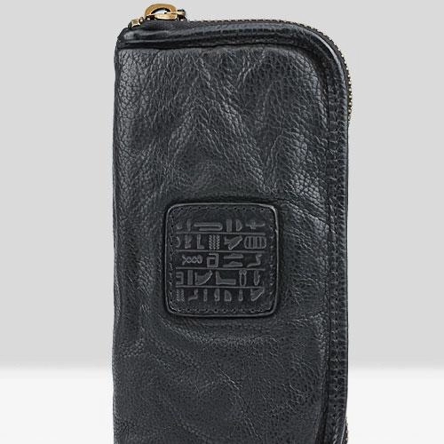 Handmade Leather Mens Cool Long Leather Wallet Zipper Clutch Wallet for Men