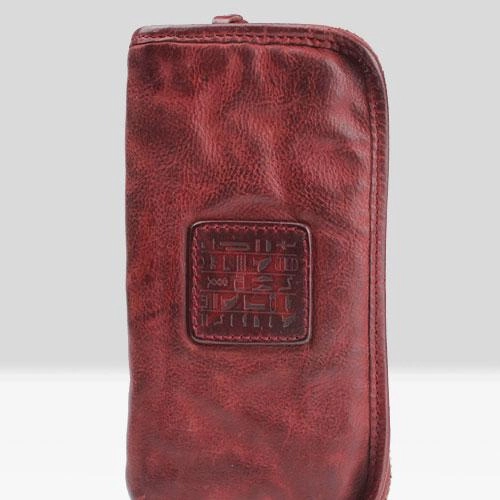 Handmade Leather Mens Cool Long Leather Wallet Zipper Clutch Wallet for Men