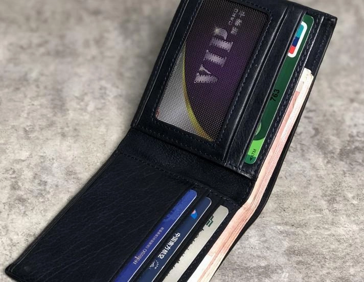 Handmade Leather Mens Cool Slim billfold Leather Wallet Men Small Wallets Bifold for Men